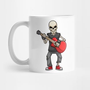 Skeleton at Music with Guitar Mug